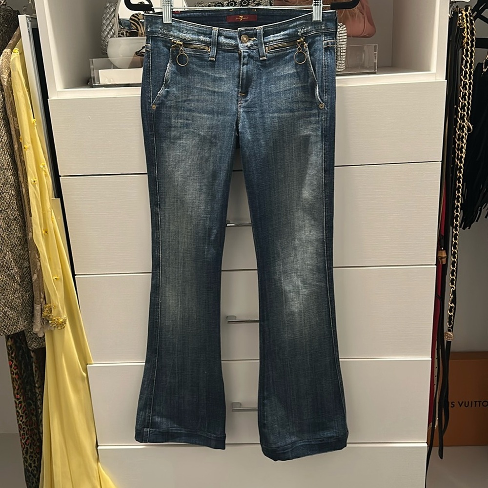 Vintage 7 for All Man kind low rise flare jeans